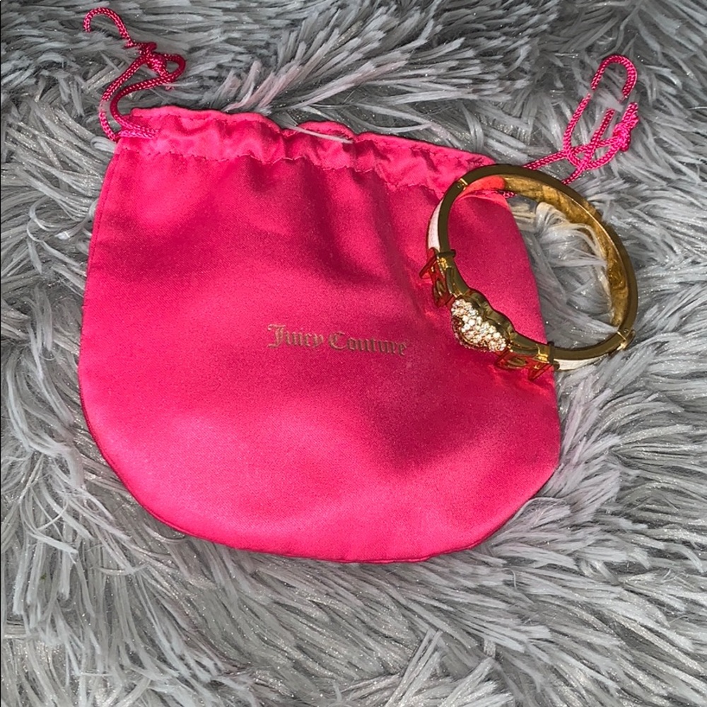 Juicy Couture Pave heart bangle bracelet
